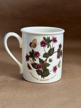Portmeirion Botanic Garden Pimpernel Ceramic Mug. 10 fl oz